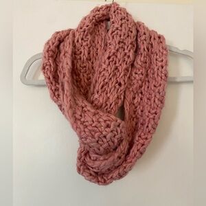 Chunky Pink Knit Scarf